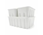 Set of 3 Moulded Plastic Tubs - Anko