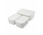 Set of 3 Moulded Plastic Tubs - Anko