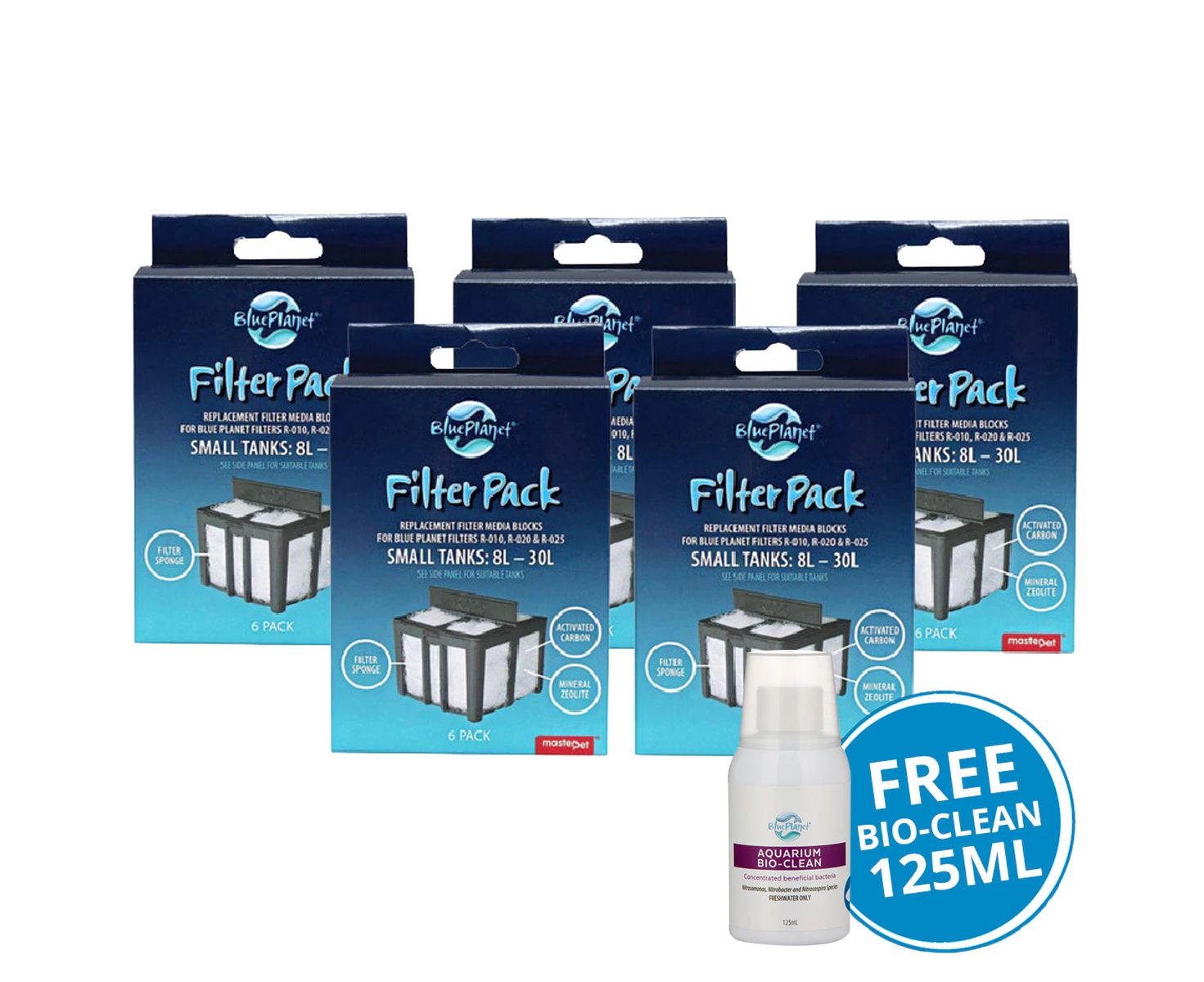 Blue Planet Filter Media for Small Tanks (8-30L) BULK BUY 5pk