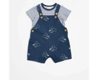 Baby Disney Mickey Mouse Shortall & T-Shirt Set - 2 Piece