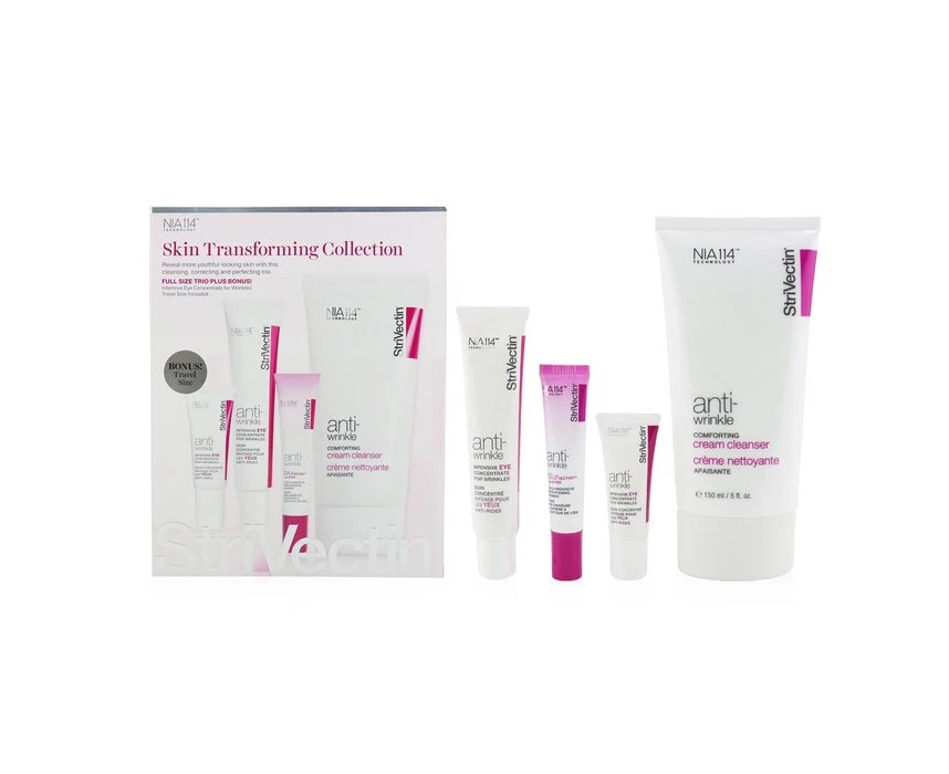 StriVectin Skin Transforming Collection (Full Size Trio):  Cleanser 150ml + Eye Concentrate (30ml+7ml) + Eyes Primer 10ml 4pcs