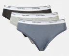 Calvin Klein Women's Balance Bikini Briefs 3-Pack - Black/Grey Heather/Grisaille