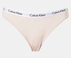 Calvin Klein Women's Carousel Bikini Briefs 3-Pack - Black/Nymphs Thigh/Mauve