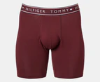 Tommy Hilfiger Men's Cotton Stretch Boxer Briefs 3-Pack - Black/Grey/Burgundy