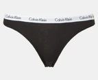 Calvin Klein Women's Carousel Thongs 3-Pack - Black/Nymphs Thigh/Mauve