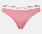 Calvin Klein Women's Balance Thongs 3-Pack - Nymph Thigh/Pink Blossom/Grey Heather