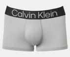 Calvin Klein Men's Microfibre Low Rise Trunks 3-Pack - Peacoat/Wolf Grey/Oil Green