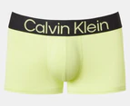 Calvin Klein Men's Microfibre Low Rise Trunks 3-Pack - Black/Lime Sherbet/High Rise