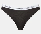 Calvin Klein Women's Carousel Bikini Briefs 3-Pack - Black/Nymphs Thigh/Mauve