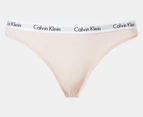 Calvin Klein Women's Carousel Thongs 3-Pack - Black/Nymphs Thigh/Mauve