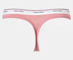 Calvin Klein Women's Balance Thongs 3-Pack - Nymph Thigh/Pink Blossom/Grey Heather