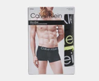 Calvin Klein Men's Microfibre Low Rise Trunks 3-Pack - Black/Lime Sherbet/High Rise