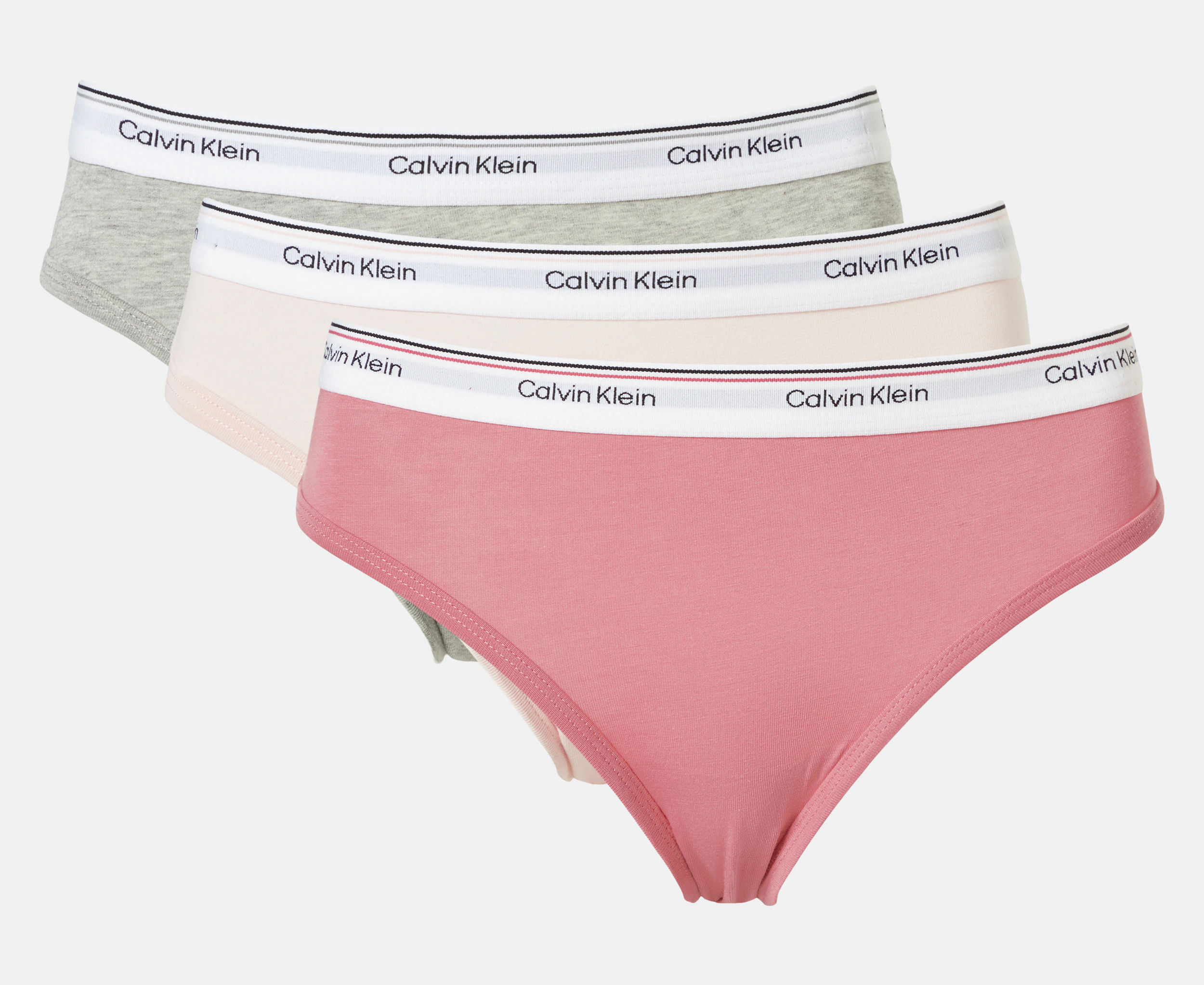 Calvin Klein Women's Balance Bikini Briefs 3-Pack - Nymph Thigh/Pink Blossom/Grey Heather