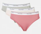 Calvin Klein Women's Balance Bikini Briefs 3-Pack - Nymph Thigh/Pink Blossom/Grey Heather