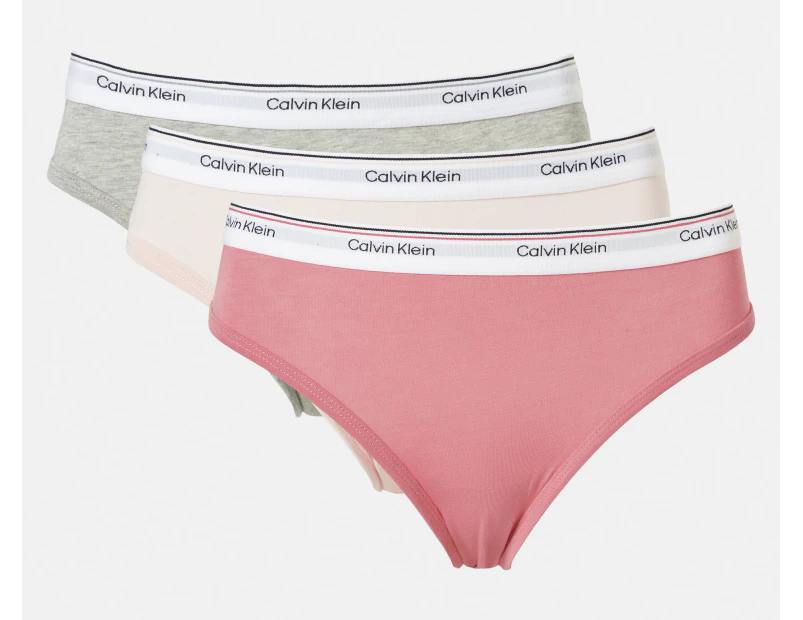 Calvin Klein Women's Balance Bikini Briefs 3-Pack - Nymph Thigh/Pink Blossom/Grey Heather