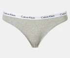 Calvin Klein Women's Carousel Bikini Briefs 3-Pack - Cedar/Grey Heather/Stripe