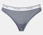 Calvin Klein Women's Balance Thongs 3-Pack - Black/Grey Heather/Grisaille