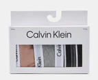 Calvin Klein Women's Carousel Thongs 3-Pack - Cedar/Grey Heather/Stripe