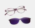 Levi's Unisex LV5012CS Clip-On Sunglasses - Pink Violet/Violet