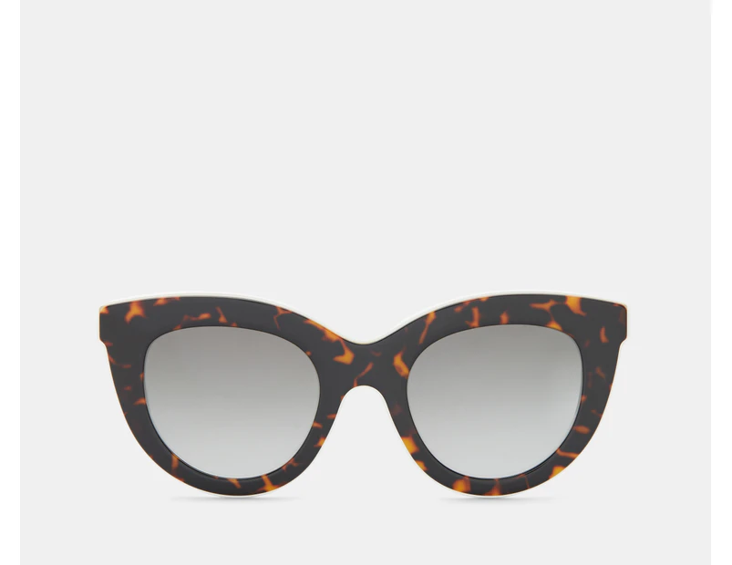 Victoria Beckham Women's VBS103 Cat Eye Sunglasses - Confetti Amber/Grey