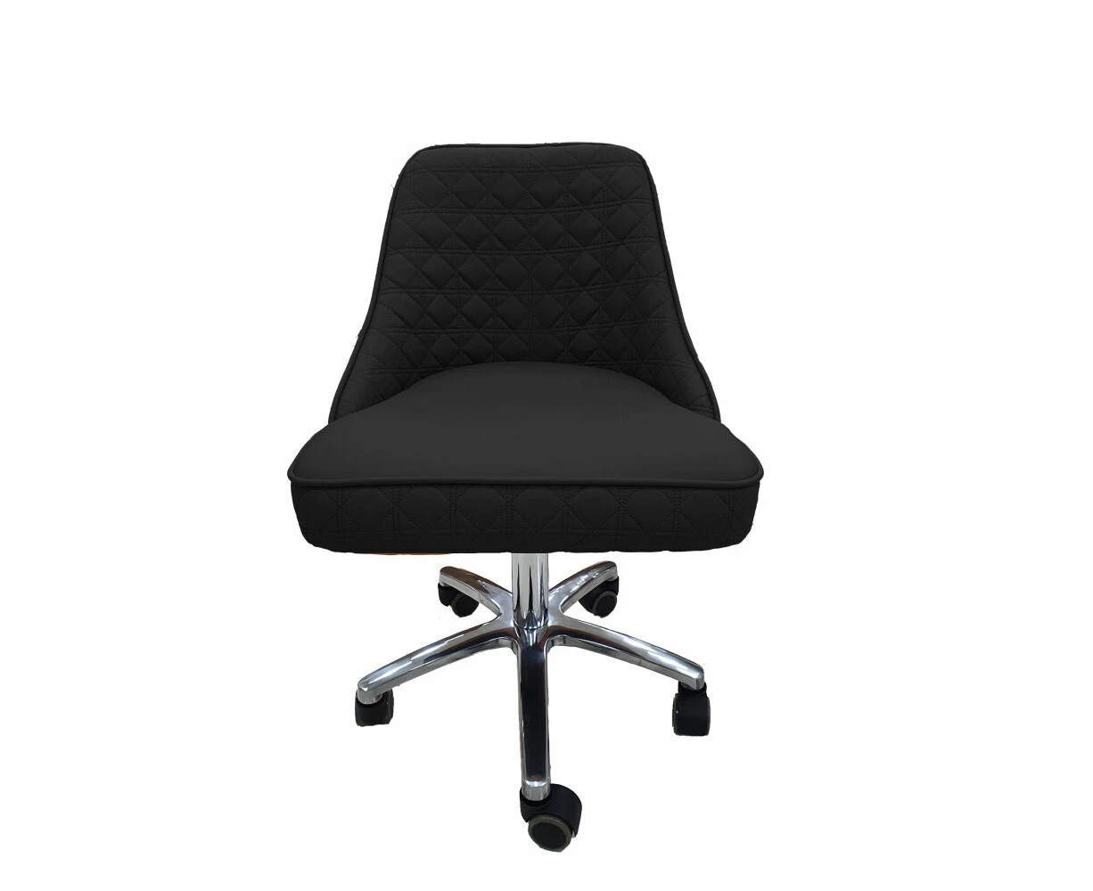 Nail Salon Chair Stool Round Hydraulic Leather PU 1030 Black