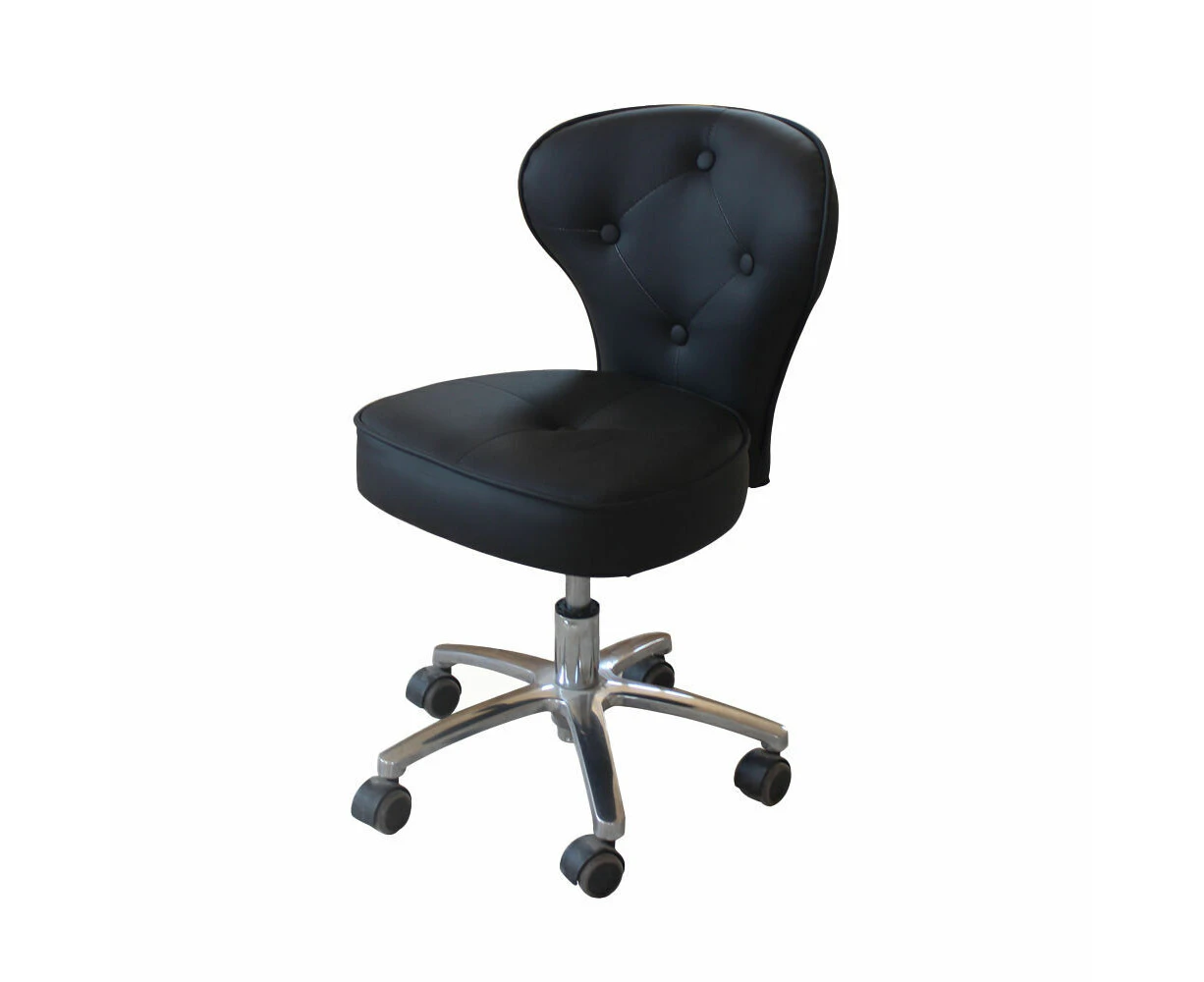 Salon Chair Stool Round Hydraulic Leather PU 1012 Black