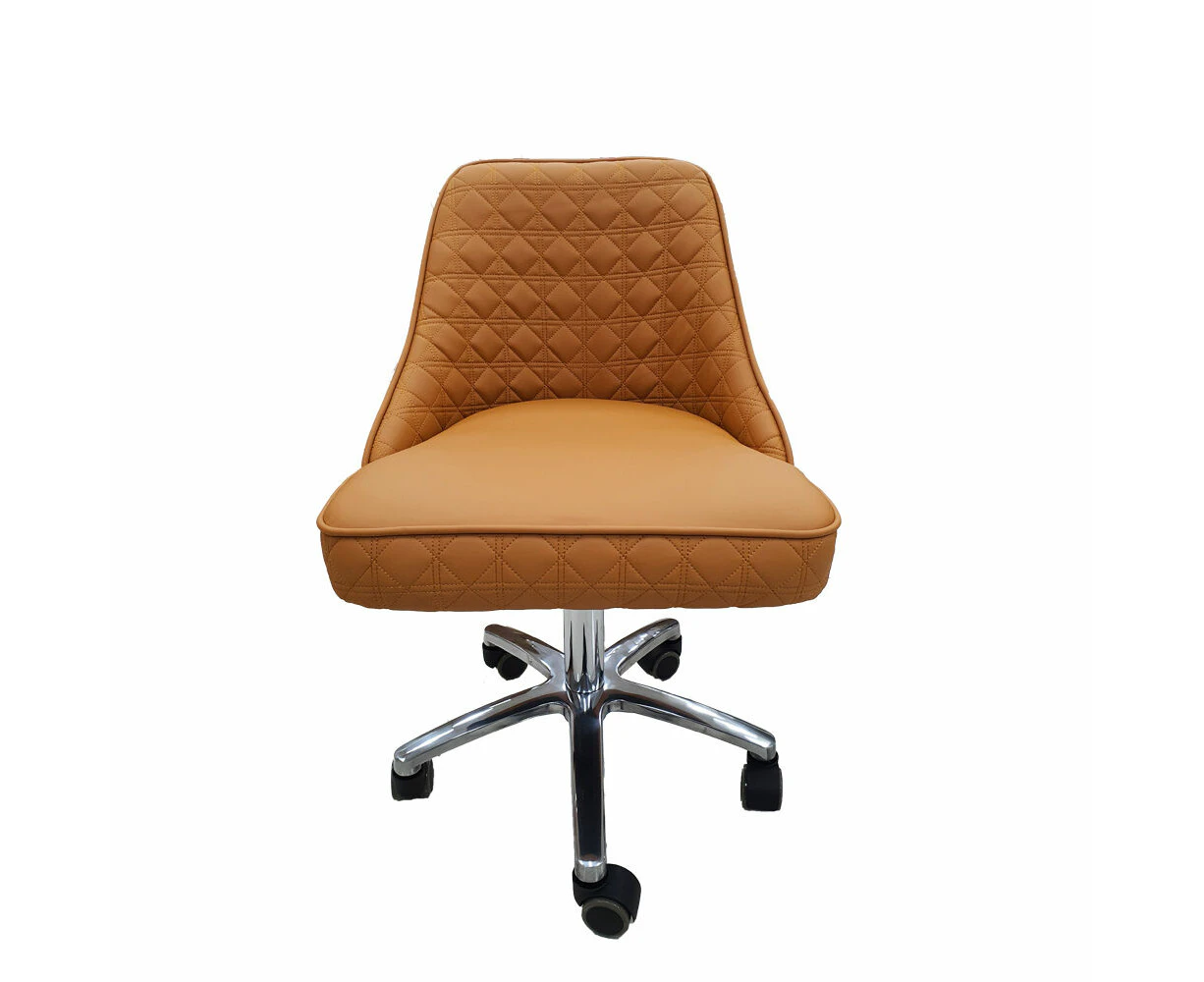 Nail Salon Chair Stool Round Hydraulic Leather PU 1030 Cappuccino