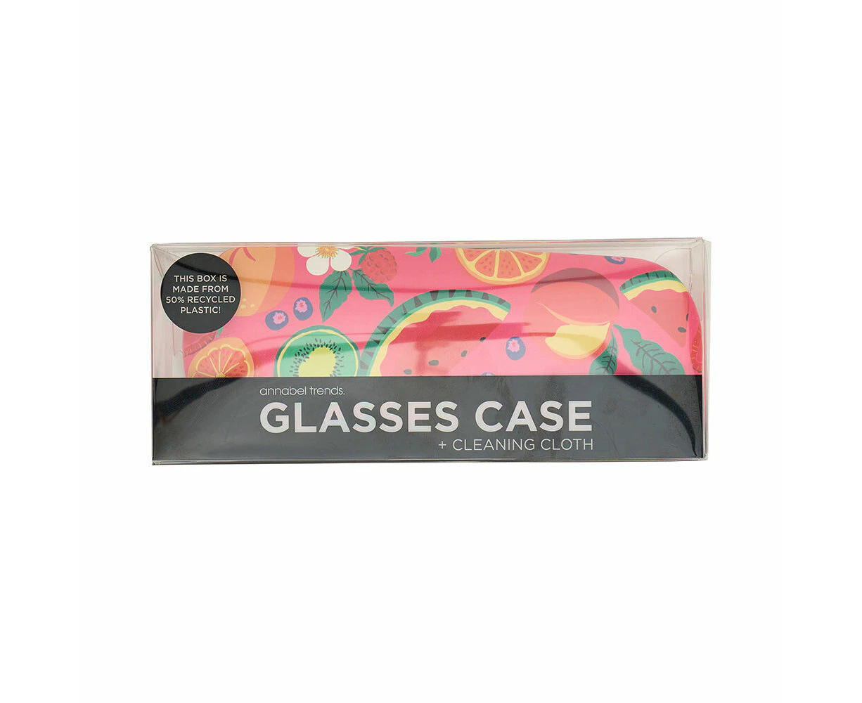 Annabel Trends Glasses Protector Hard Case/Cloth Combo 15cx6cm Tropicana