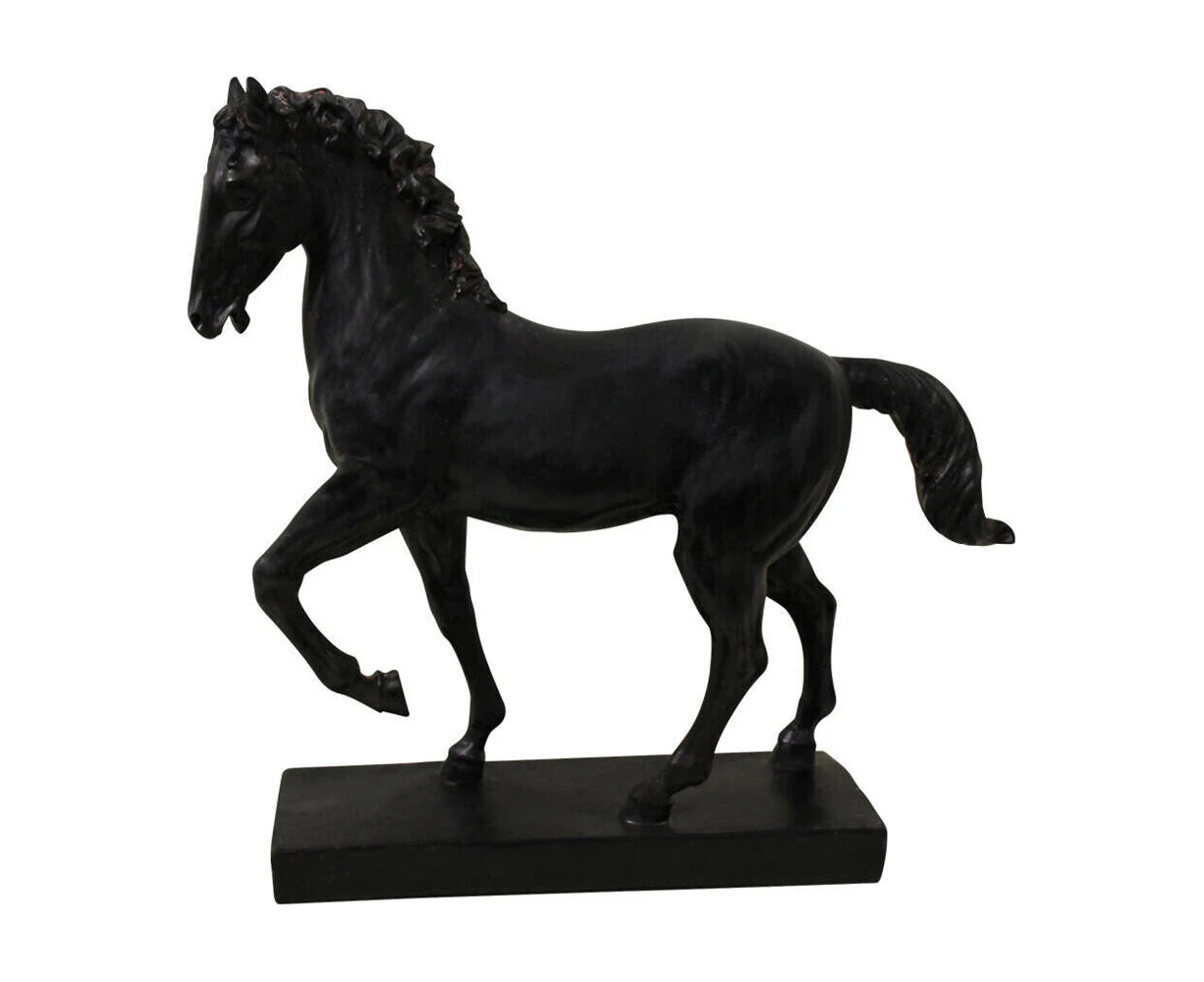 LVD Resin Horse Sculpture Ornament Figurine Home/Office Decor 43cm Black