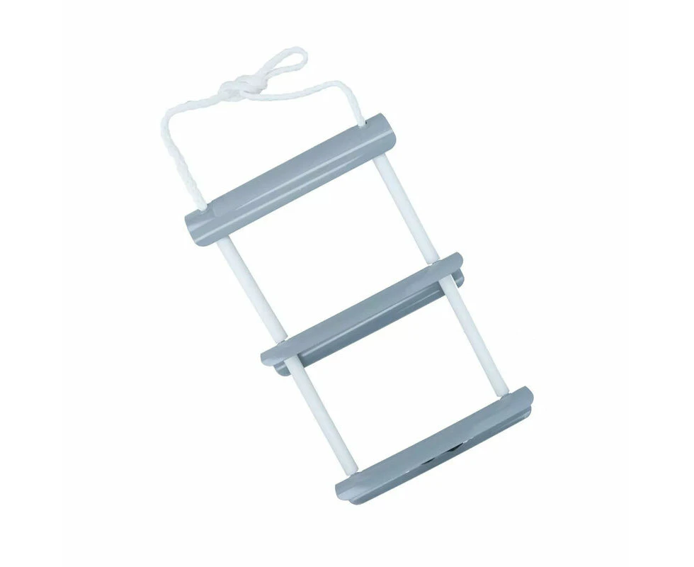 3-Step Boat Boarding Ladder with Twist Rope for Easy Boarding 105cm L X 30cm W