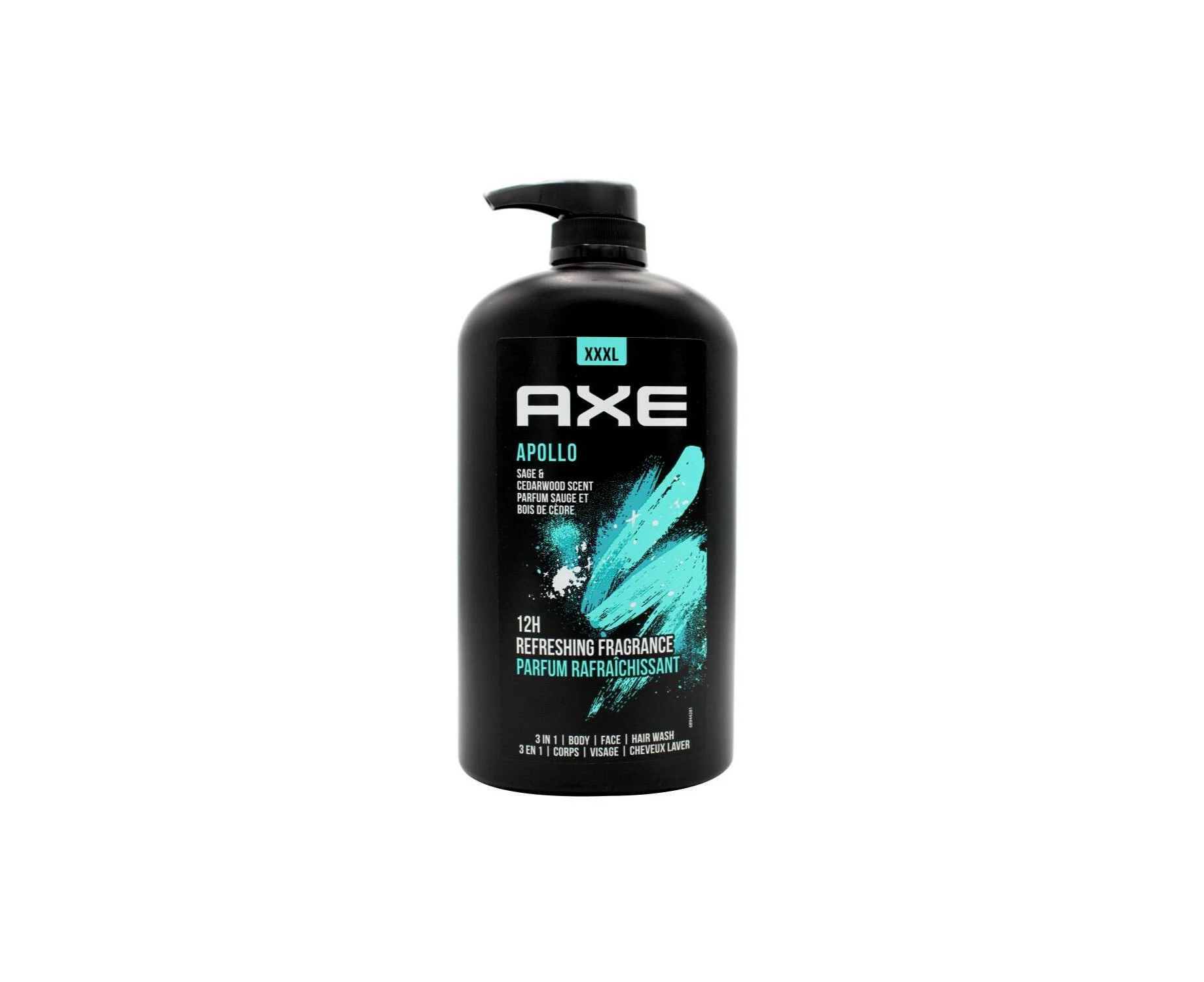 Axe 3in1 Body + Face + Hair Wash Apollo Sage & Cedarwood Scent 1L