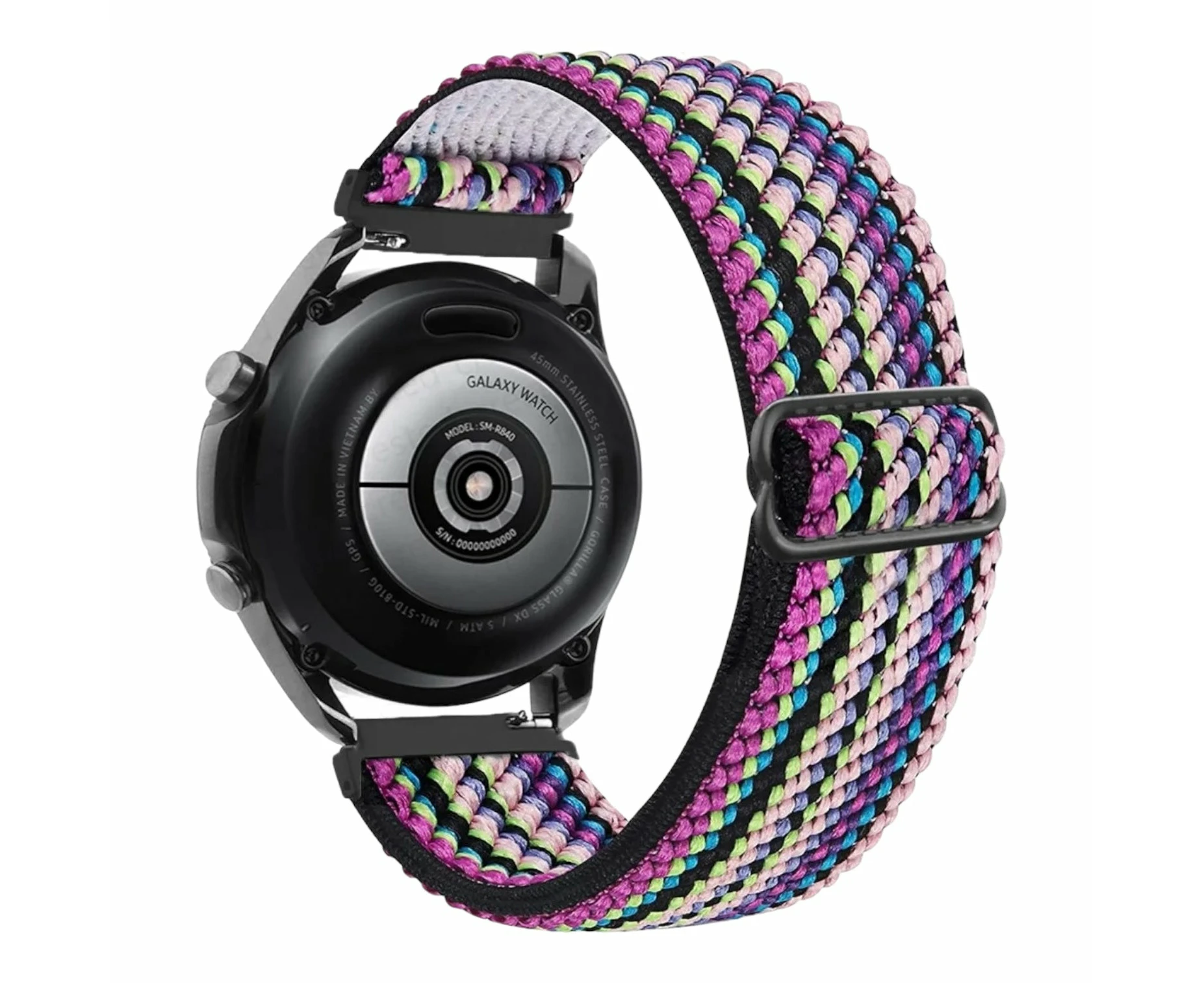 Hugo Boss 22mm Range Braided Loop Flex Watch Straps - Bohemian Rainbow