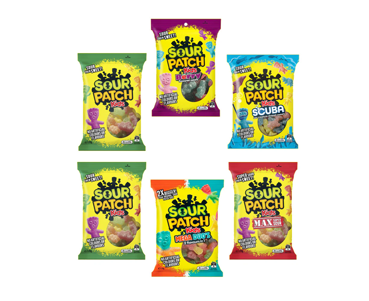 Sour Patch Kids Superbag Showbag w/Mega Duos/Scuba Kids/Berry/Max Sour Lollies