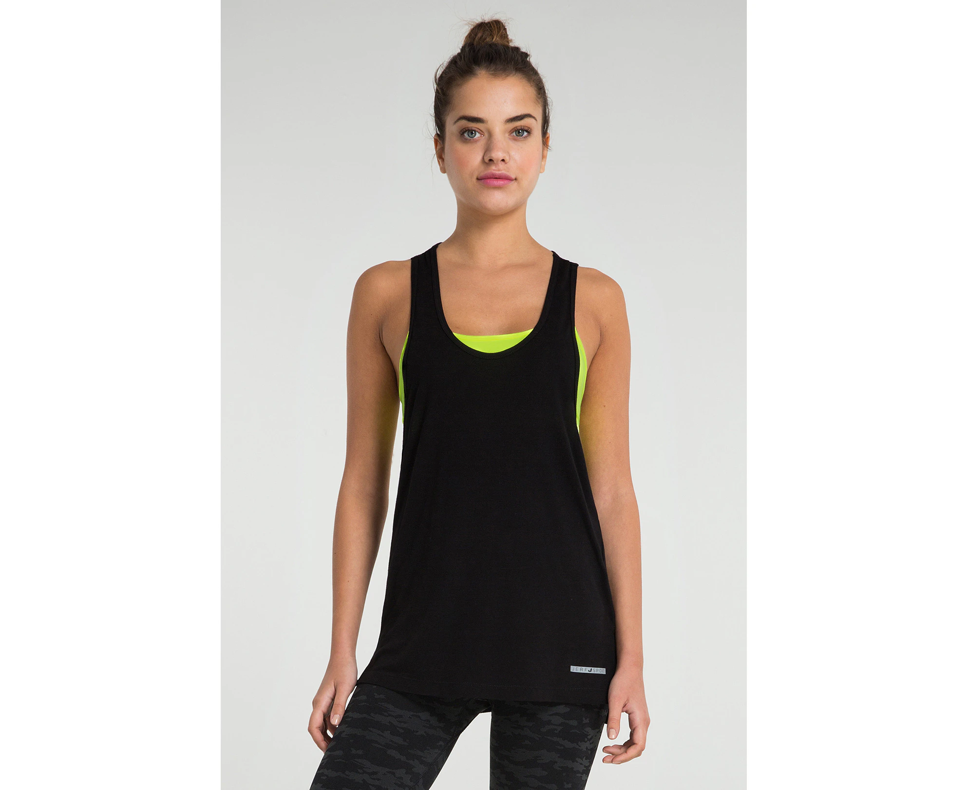 Jerf Womens Picton Black Drop Armhole Tank Top