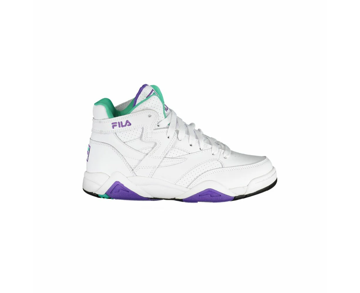 Fila Chic White Laced Sports Sneakers With Contrast Accents