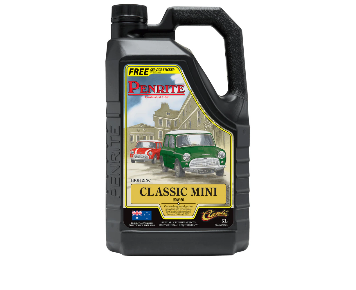 Penrite Classic Mini Mineral Engine Oil 20W50 5L CLASMINI005