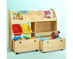 Keezi 3 Tiers Kids Bookshelf Storage Children Bookcase Toy Box Organiser Display