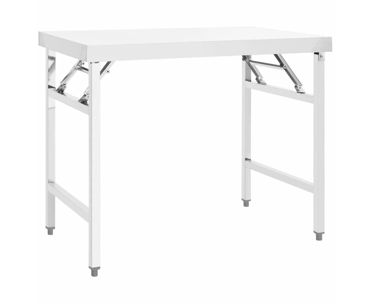 Stainless Steel Kitchen Work Table Foldable Design Easy Clean Ideal for Commercial Use