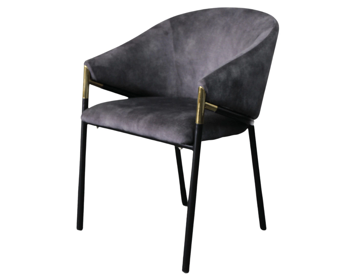 BT Manhattan Velvet Upholstered Metal Legs Dining Chair