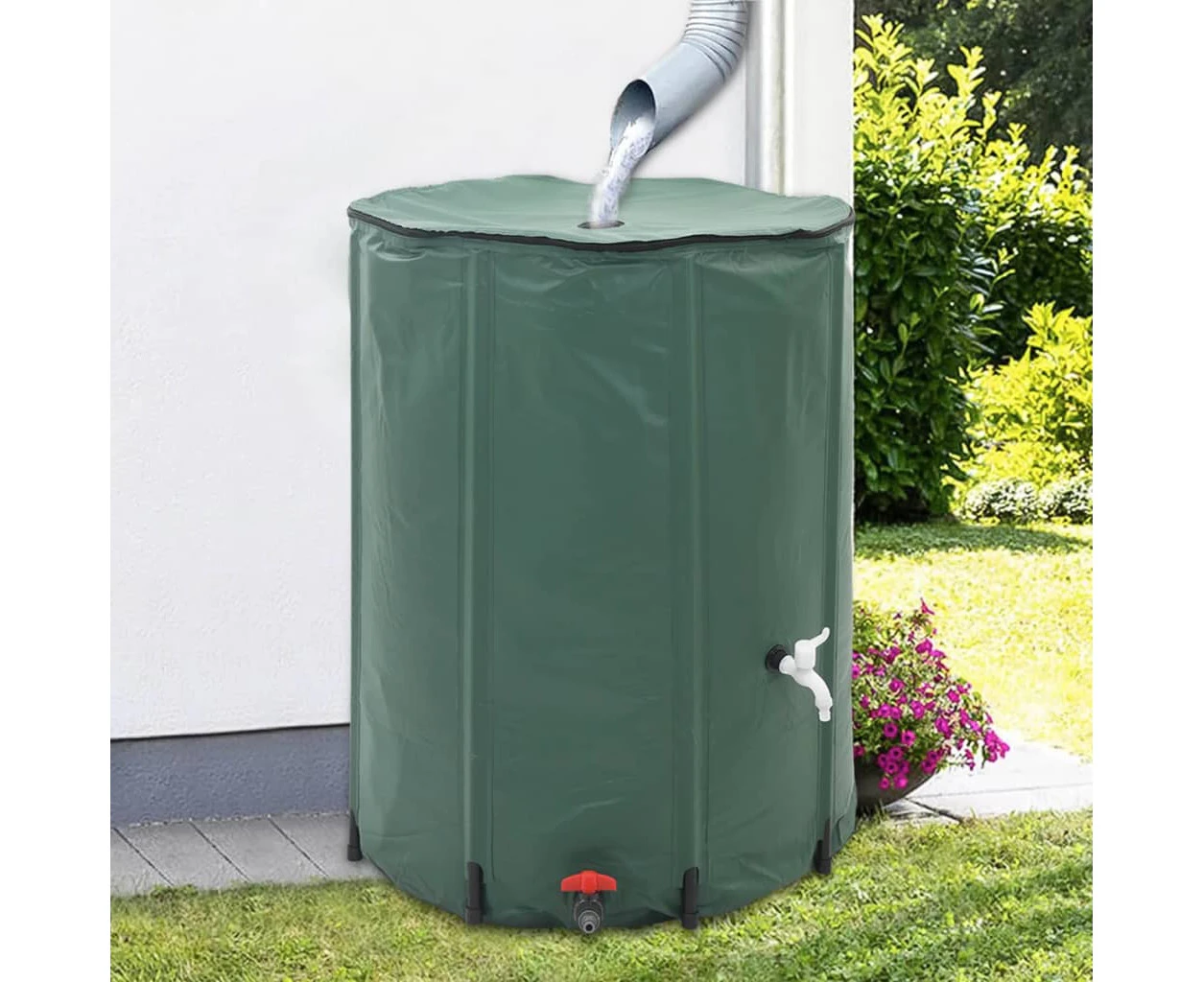 Collapsible Rainwater Collection Tank UV Protected Corrosion Resistant Green