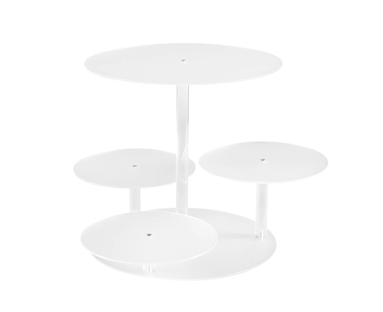 5-Tier Cake Stand Acrylic Holder Display Round Clear Wedding Party 31cm Height