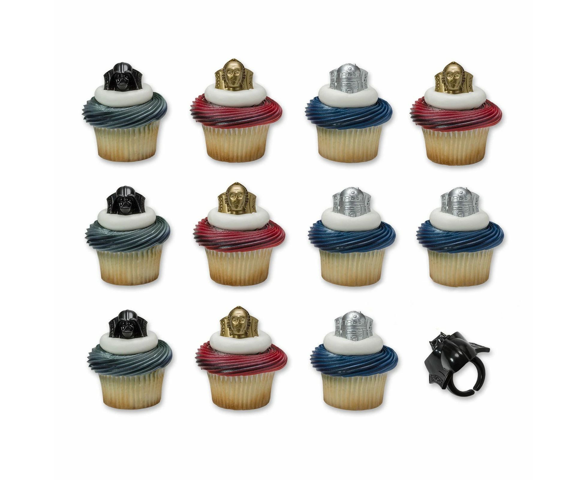 Star Wars Characters Cupcake Rings (Pack of 12)