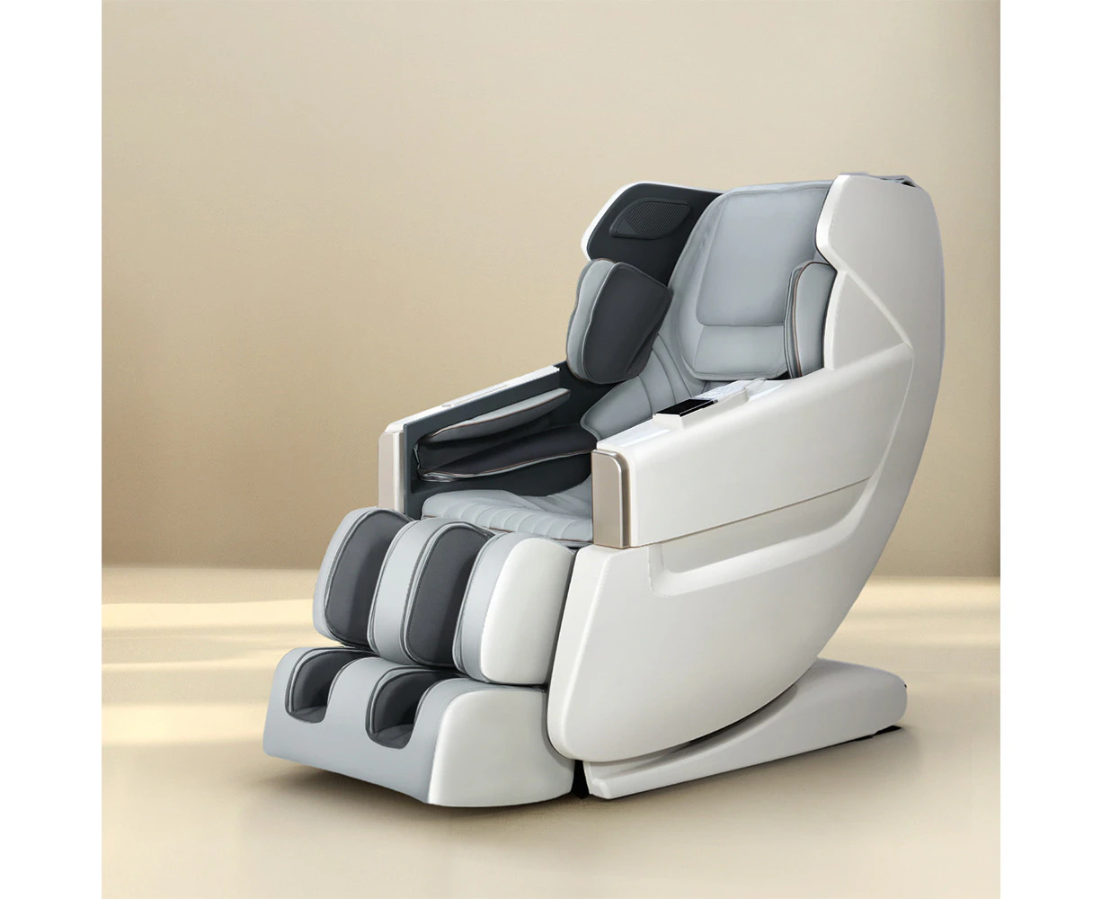 LIVEMOR Massage Chair Electric Recliner Massager White Varitas