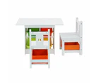 Keezi 3PCS Kids Table and Chairs Set Children Furniture Play Toys Storage Box