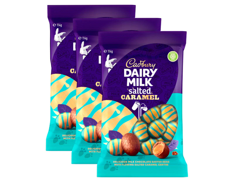 3 x Cadbury Salted Caramel Easter Egg Bag 114g