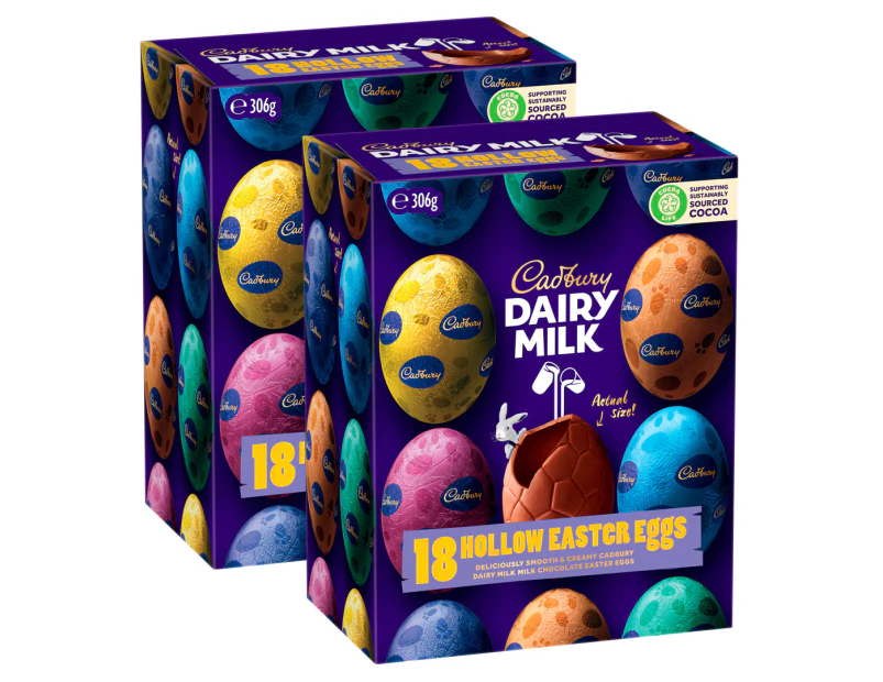 2 x Cadbury Hollow Easter Eggs Box 306g