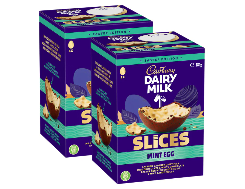 2 x Cadbury Easter Edition Slices Mint Egg 181g