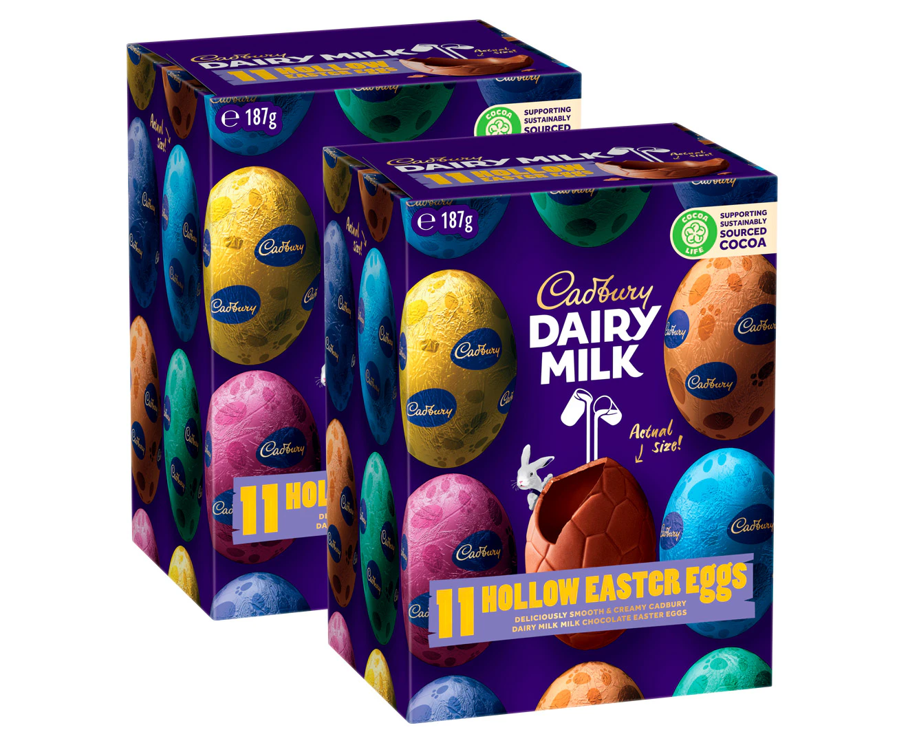 2 x Cadbury Hollow Easter Eggs Box 187g