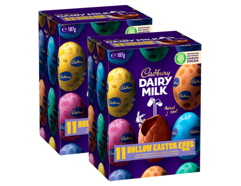 2 x Cadbury Hollow Easter Eggs Box 187g