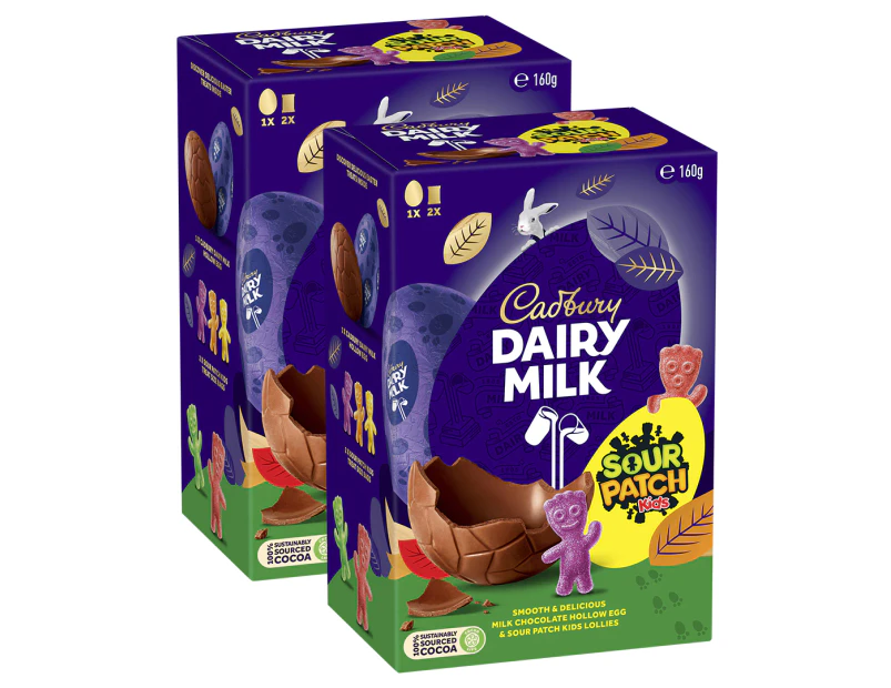 2 x Cadbury Dairy Milk Sour Patch Kids Gift Box 160g